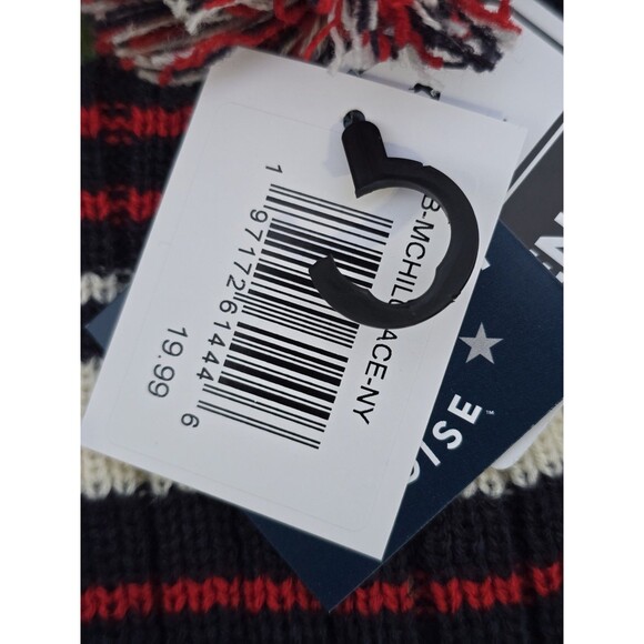 Atlanta Braves Striped Winter Beanie MLB Hat Cap Red White Navy New With Tags - Picture 4 of 9